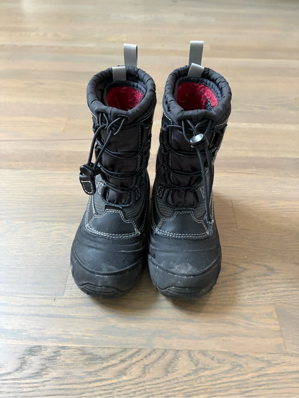 The North Face Kids Black Snow Boots with Lining